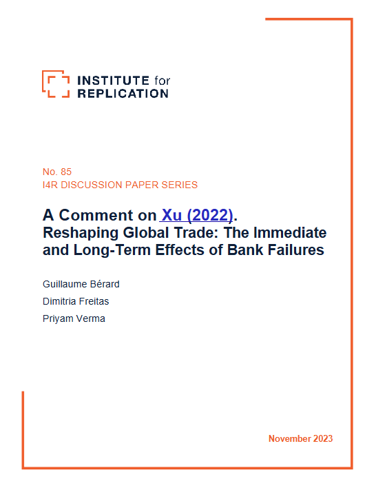 Cover of the Institute for Replication discussion paper